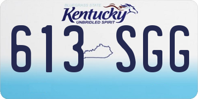 KY license plate 613SGG