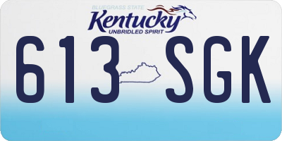 KY license plate 613SGK