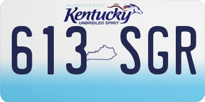 KY license plate 613SGR