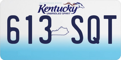 KY license plate 613SQT