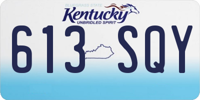 KY license plate 613SQY