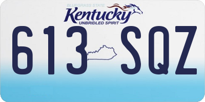 KY license plate 613SQZ