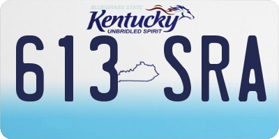 KY license plate 613SRA