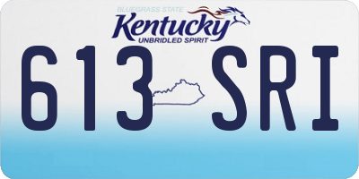 KY license plate 613SRI