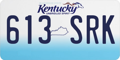KY license plate 613SRK