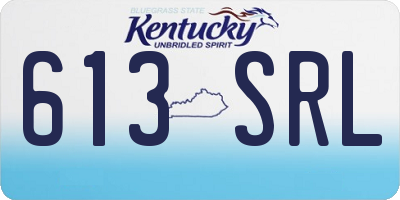 KY license plate 613SRL