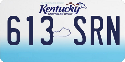KY license plate 613SRN