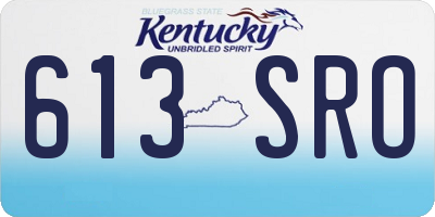 KY license plate 613SRO