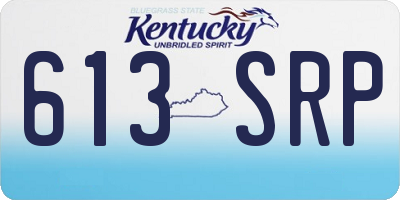 KY license plate 613SRP