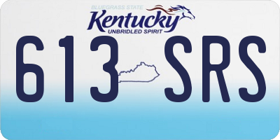 KY license plate 613SRS