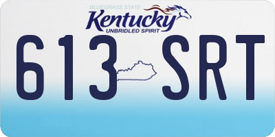 KY license plate 613SRT
