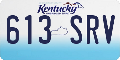 KY license plate 613SRV
