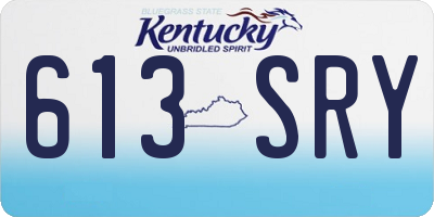 KY license plate 613SRY