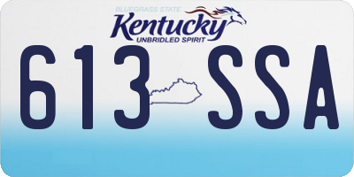KY license plate 613SSA
