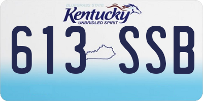 KY license plate 613SSB