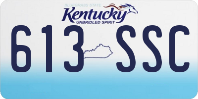 KY license plate 613SSC