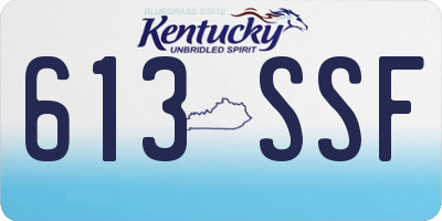 KY license plate 613SSF