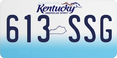 KY license plate 613SSG