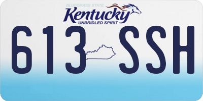 KY license plate 613SSH