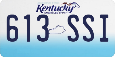 KY license plate 613SSI