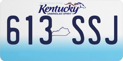 KY license plate 613SSJ