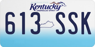 KY license plate 613SSK
