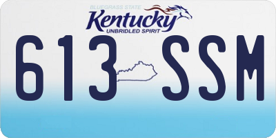 KY license plate 613SSM