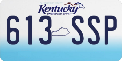 KY license plate 613SSP