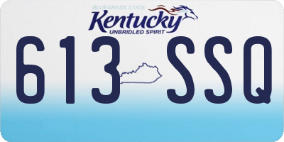 KY license plate 613SSQ