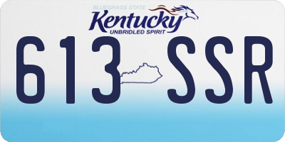 KY license plate 613SSR