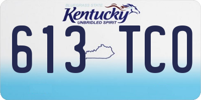 KY license plate 613TCO