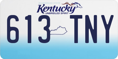 KY license plate 613TNY