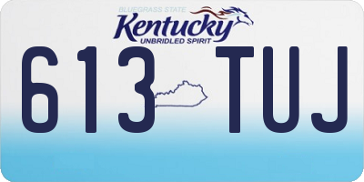 KY license plate 613TUJ