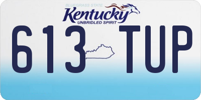 KY license plate 613TUP