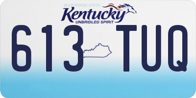 KY license plate 613TUQ