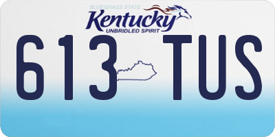 KY license plate 613TUS