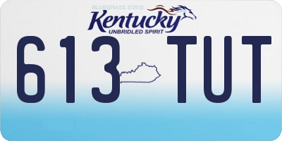 KY license plate 613TUT