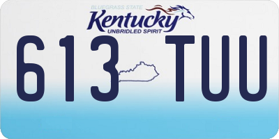 KY license plate 613TUU