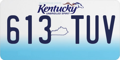 KY license plate 613TUV