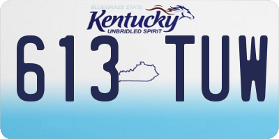 KY license plate 613TUW