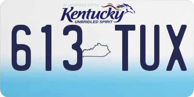 KY license plate 613TUX