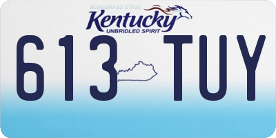 KY license plate 613TUY