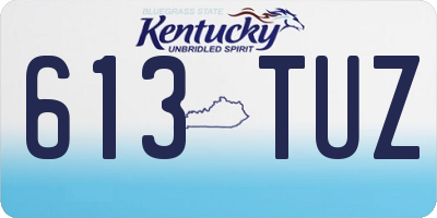 KY license plate 613TUZ