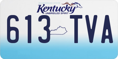 KY license plate 613TVA