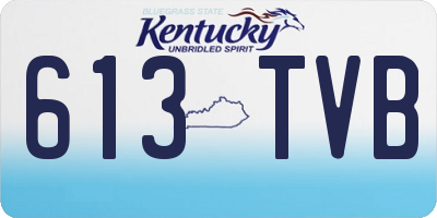 KY license plate 613TVB