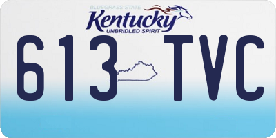 KY license plate 613TVC