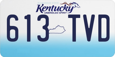 KY license plate 613TVD