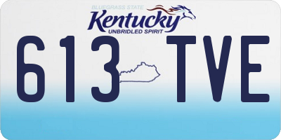 KY license plate 613TVE