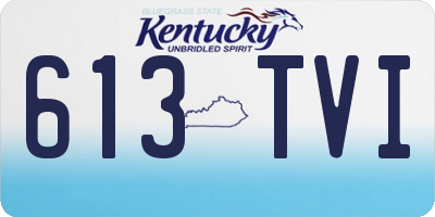 KY license plate 613TVI