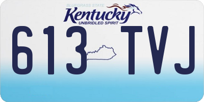 KY license plate 613TVJ
